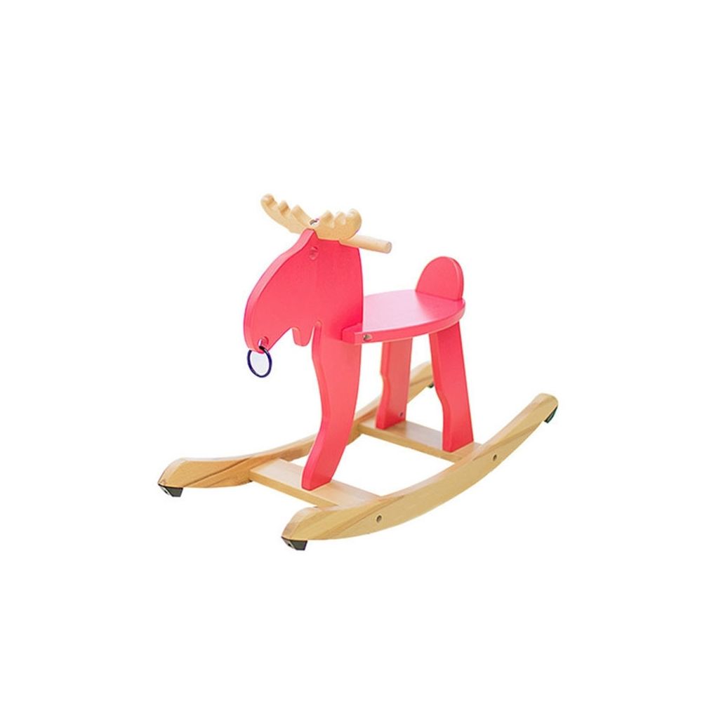Wewoo - Chaise à bascule pour enfant en boiswapitivoiture de bois Elk rouge - Chaises