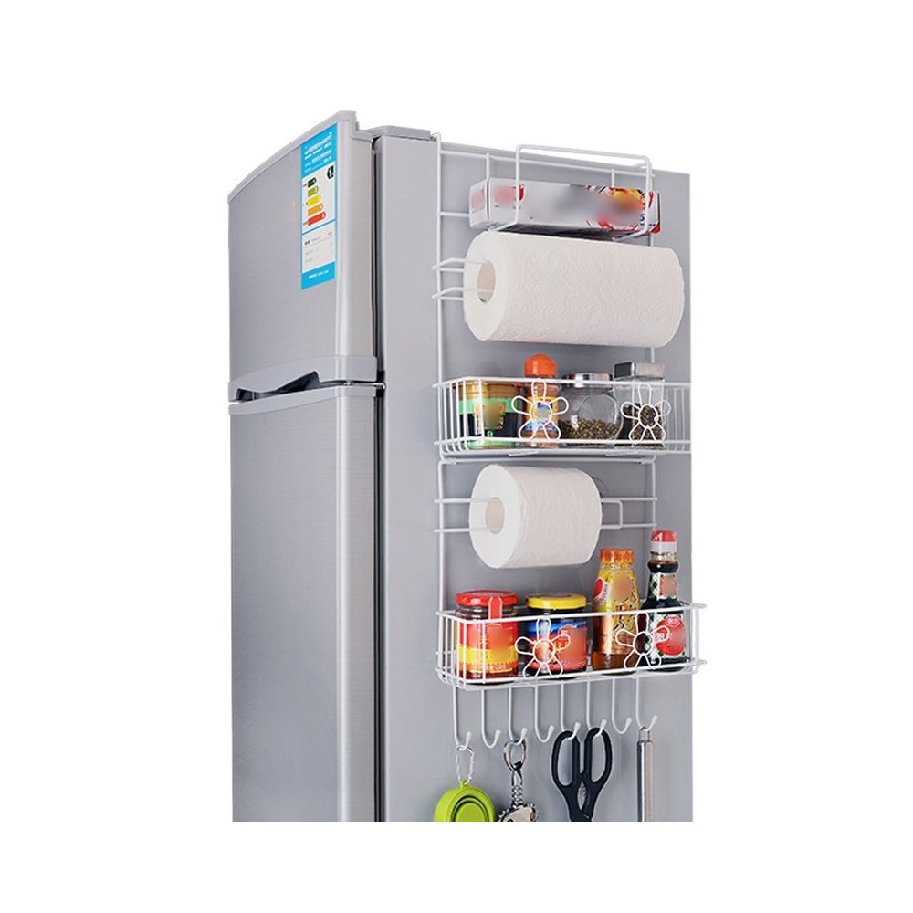 Wewoo - Support de stockage de réfrigérateur multi-couche étagère latérale de paroi organisateur de cuisine multifonction ménagetaille de fleur de soleil - Buffets, chiffonniers