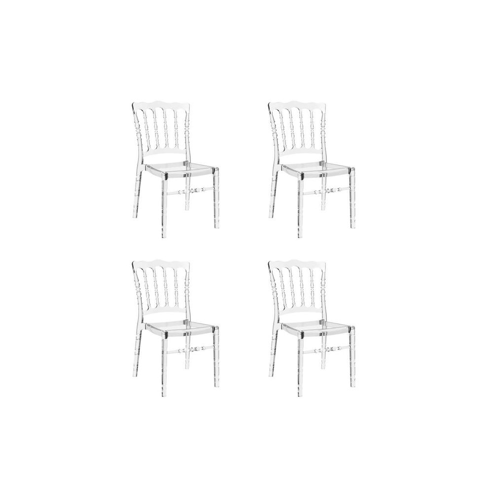 Designetsamaison - Lot de 4 chaises transparentes - Bonaparte - Chaises