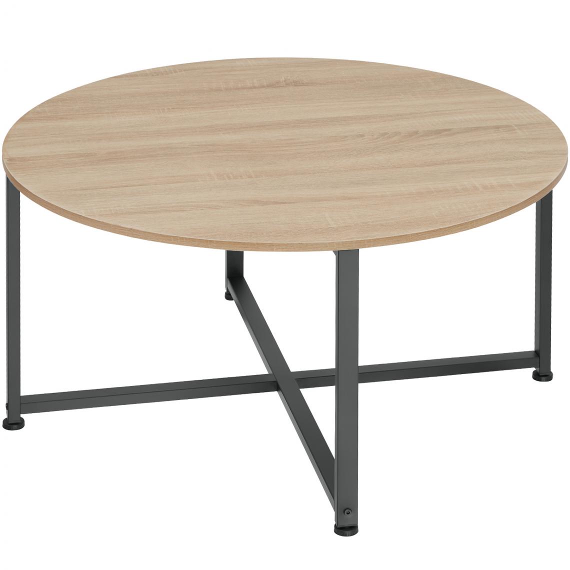 Tectake - Table basse Aberdeen - bois clair industriel - Tables à manger