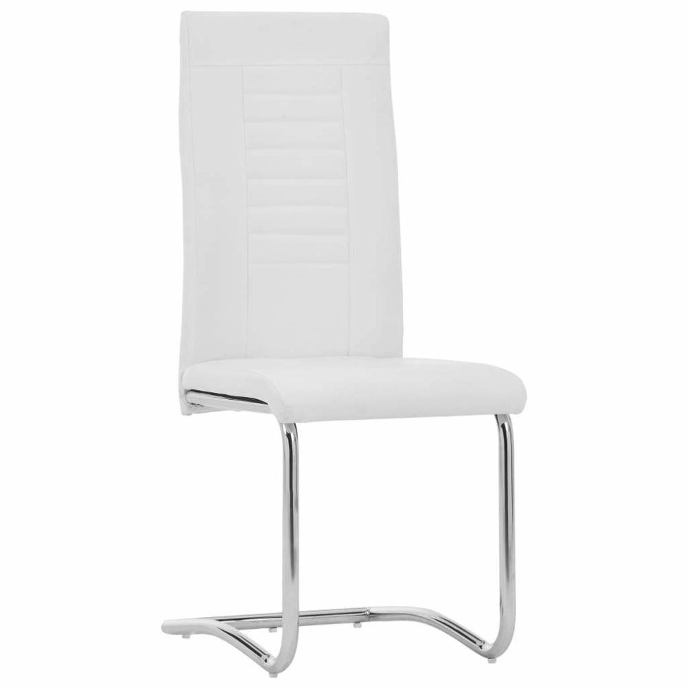 marque generique - Icaverne - Chaises de cuisine & de salle à manger famille Chaises de salle à manger 4 pcs Blanc Similicuir - Chaises