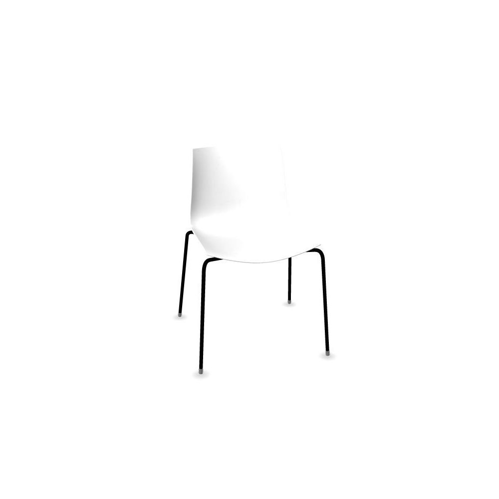 Arper - Chaise Catifa 46 - un seul coloris 0251 - blanc - noir, mat - Chaises