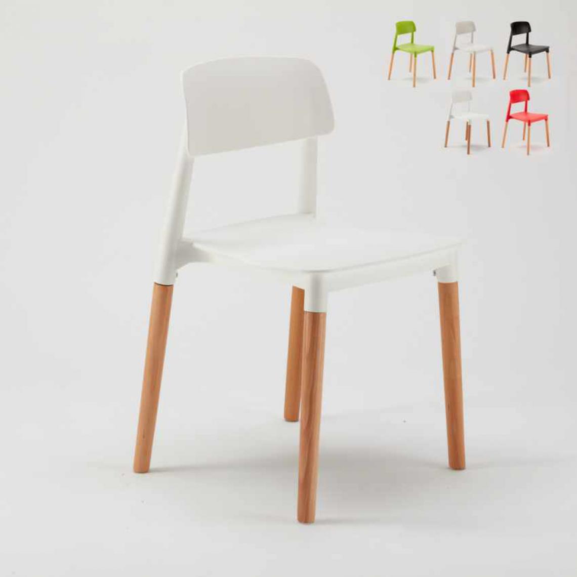 Ahd Amazing Home Design - Chaise pour Salle à Manger Bar Design Moderne Belloch Barcellona, Couleur: Blanc - Chaises