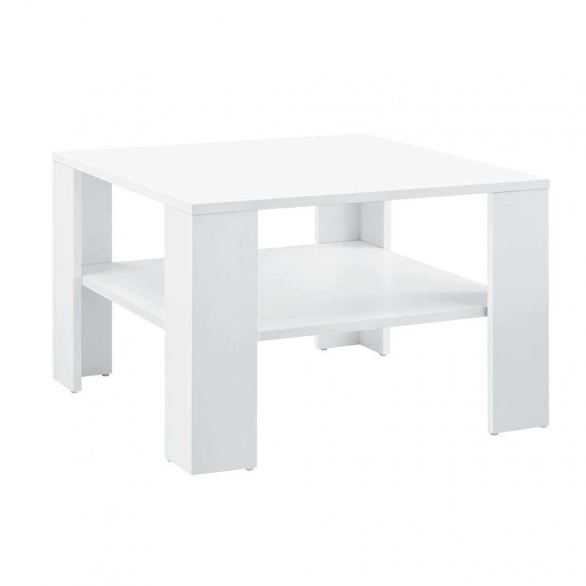 En.Casa - Table Basse de Salon Aachen 60 x 60 x 40 cm Blanc [en.casa] - Tables basses