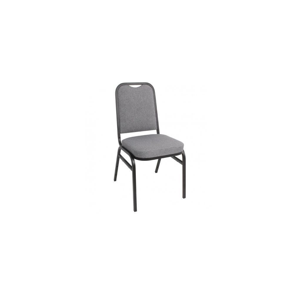 Materiel Chr Pro - Chaise de banquet avec dossier carré et tissu gris - Lot de 4 - - Chaises