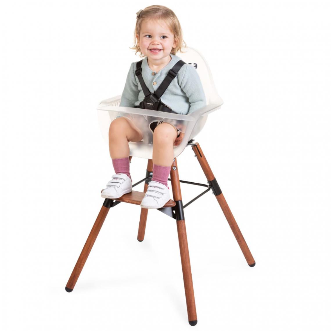 Childhome - CHILDHOME Chaise haute avec pare-chocs 2-en-1 Evolu 2 Transparent - Chaises