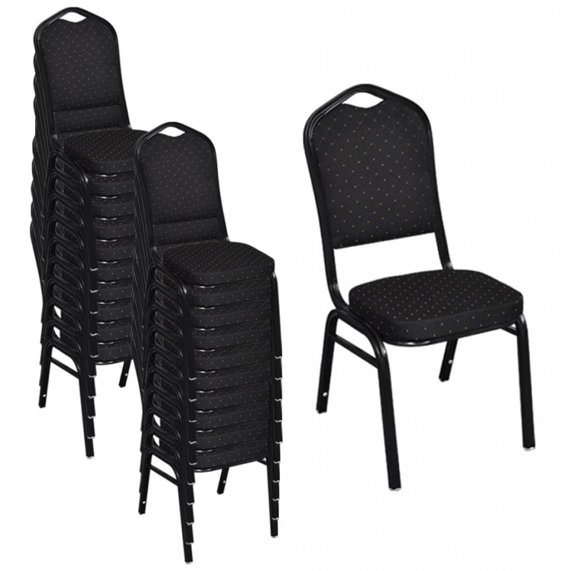 Vidaxl - vidaXL Chaises de salle à manger 20 pcs Noir Tissu - Chaises