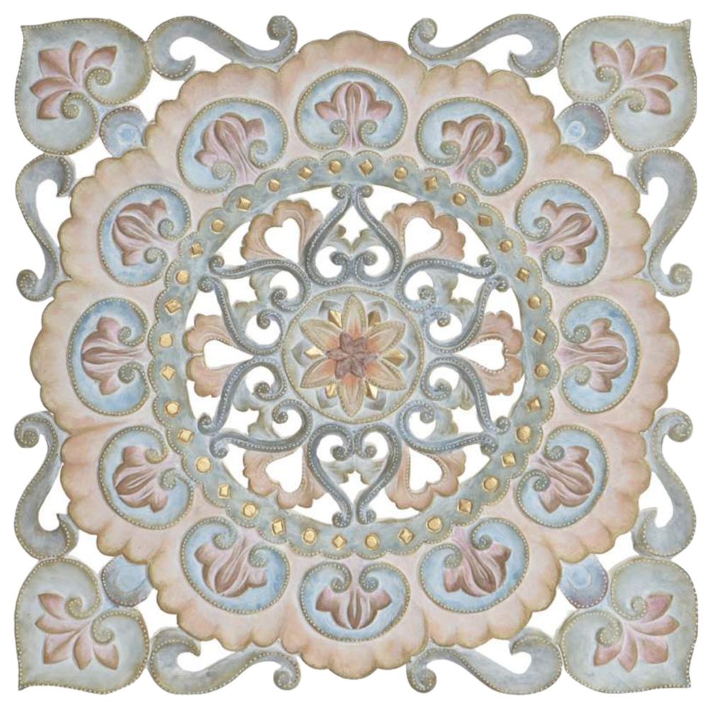 Items France - Bas relief en bois motif fleur - Cadres, pêle-mêle