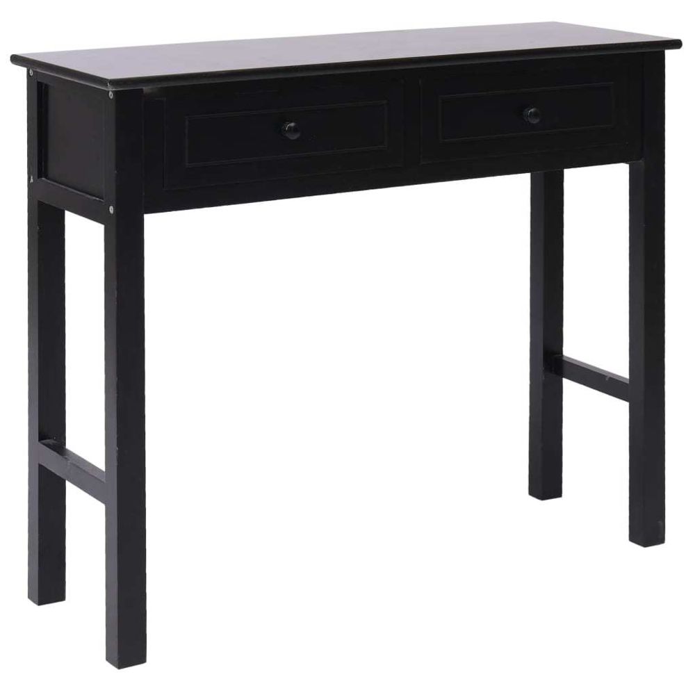 Vidaxl - vidaXL Table console Noir 90 x 30 x 77 cm Bois - Tables à manger