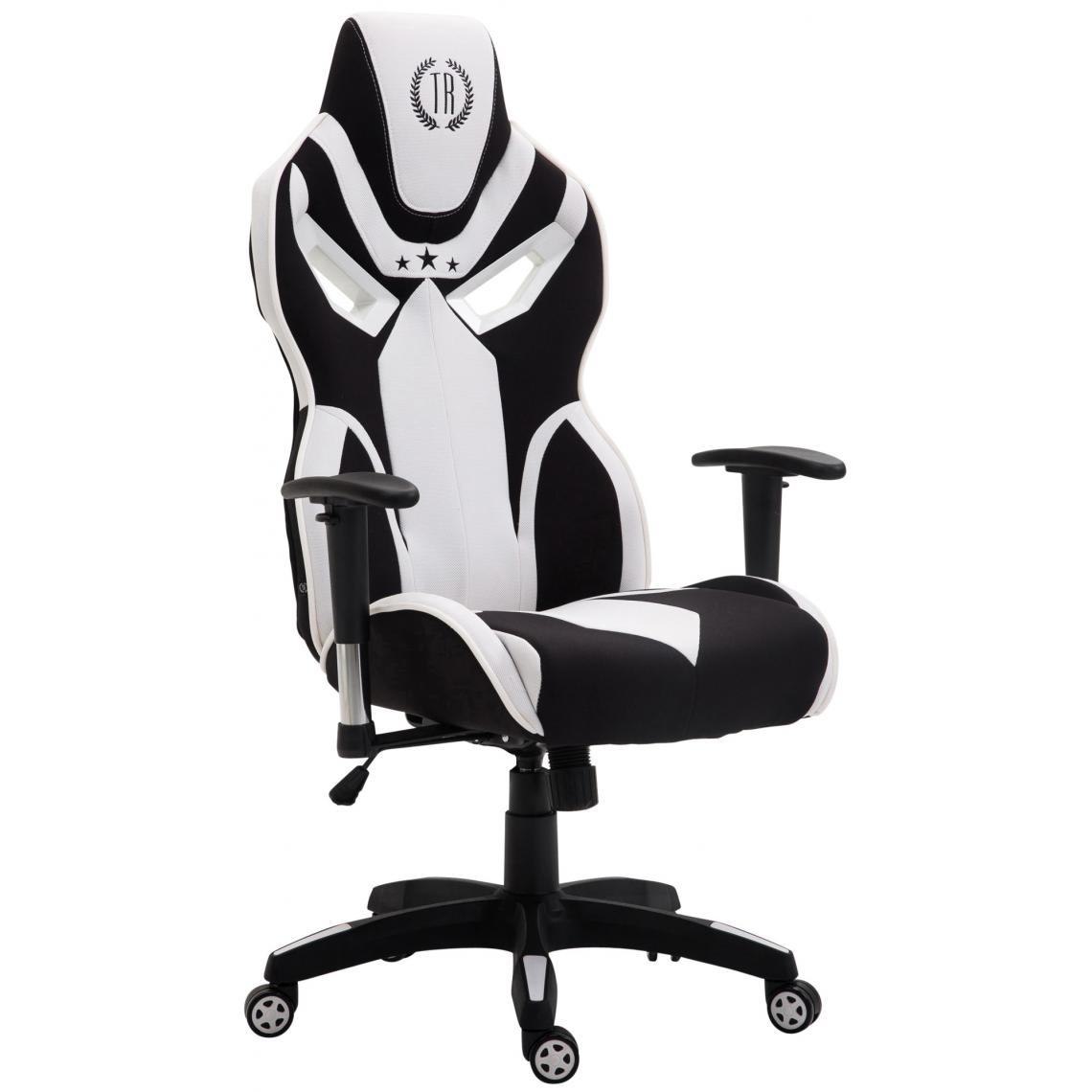 Icaverne - sublime Chaise de bureau categorie Luanda Fangio tissu couleur noir et blanc - Chaises
