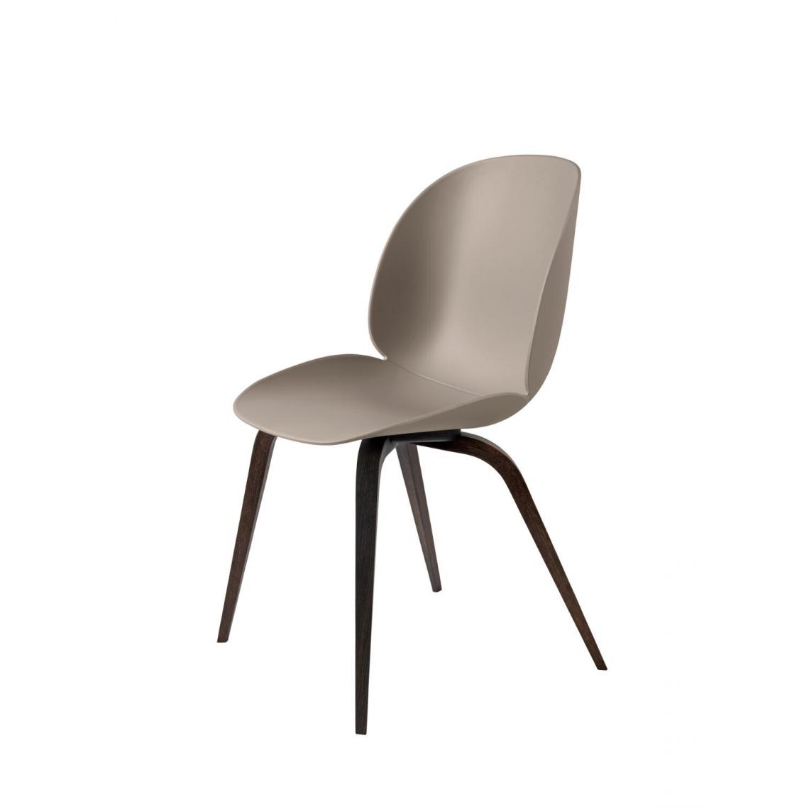 Gubi - Chaise Beetle Dining - Noyer - new beige - Chaises