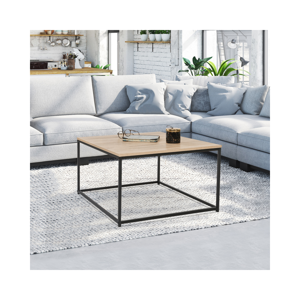 Idmarket - Table basse carrée DETROIT design industriel - Tables basses