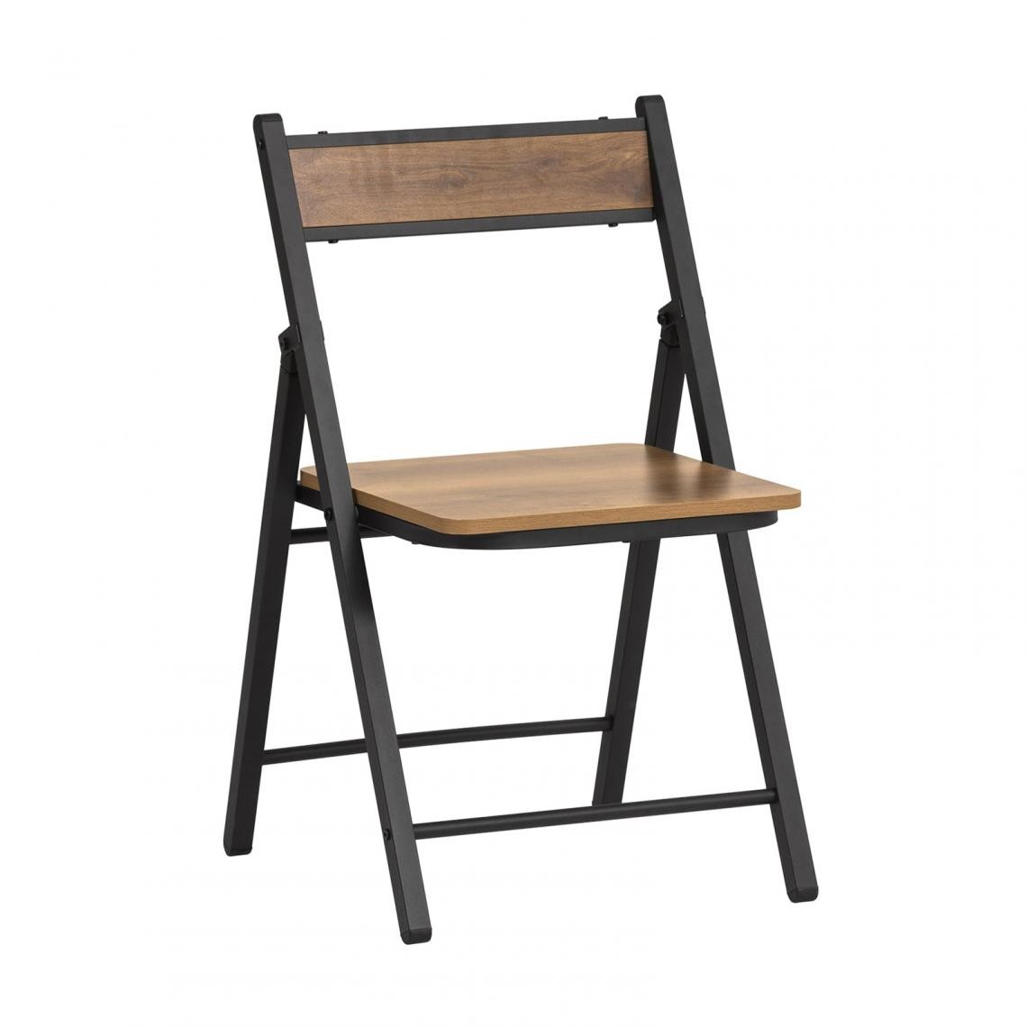 Sobuy - SoBuy® FST88-PF Chaise Pliante Robuste en Bois et Métal Chaise Visiteur Chaise Pliable Style Industriel pour Cuisine - Chaises