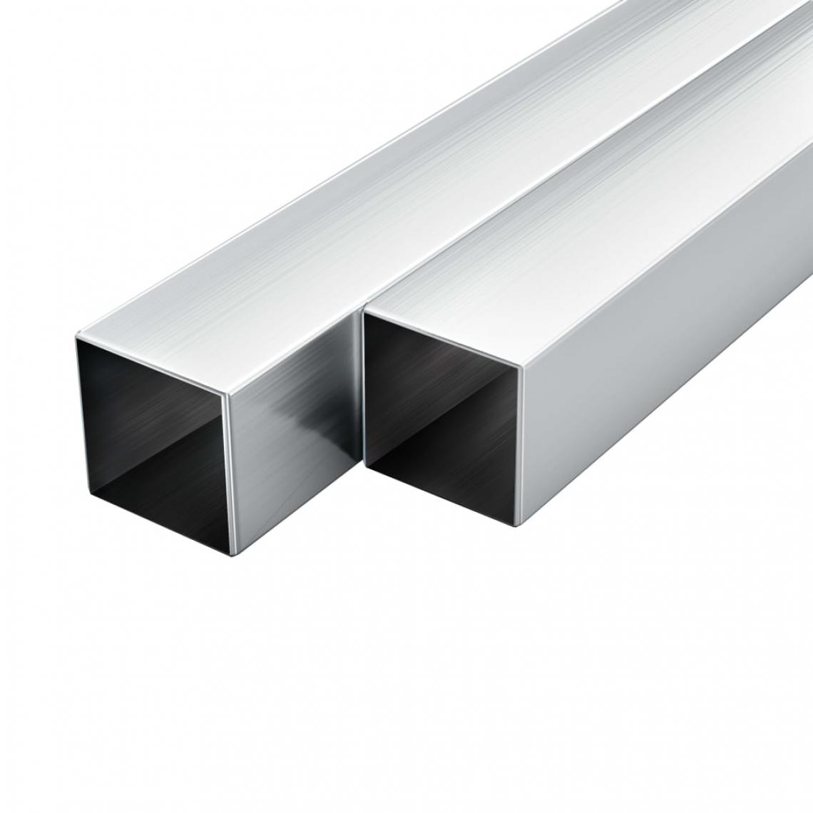 Vidaxl - vidaXL Tube avec section carrée Aluminium 6 pcs 2 m 30x30x2 mm - Cheville