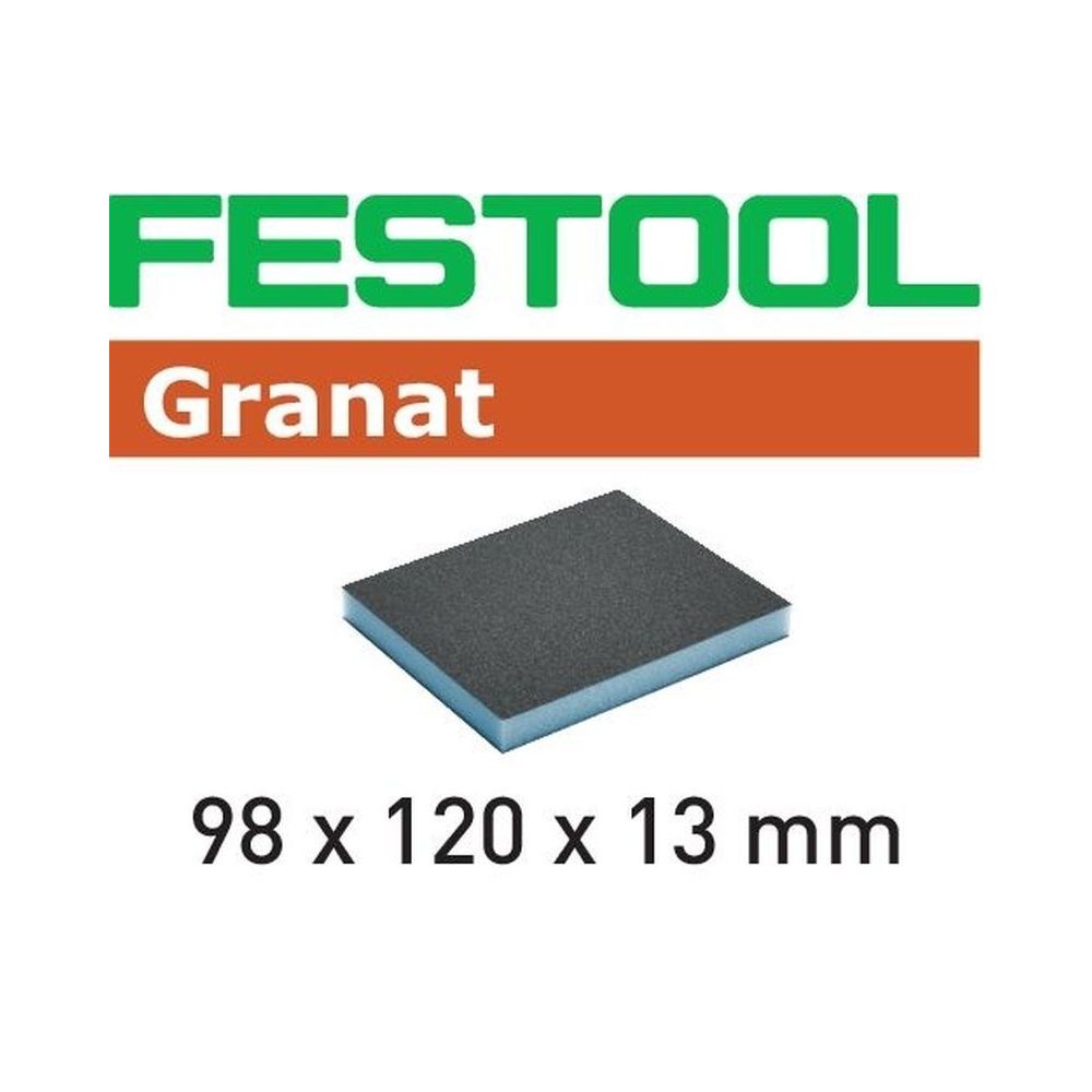 Festool - Éponge de ponçage FESTOOL 98x120x13 800 GR - Boite de 6 - 201507 - Verrou, cadenas, targette