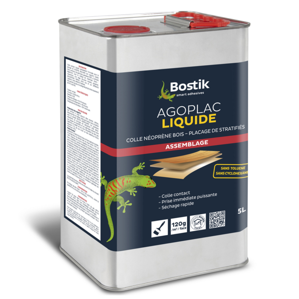 Bostik - Colle Agoplac liquide bidon de 5 litres - Colle & adhésif