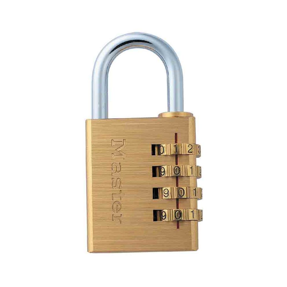 Master Lock - Master Lock Cadenas à combinaison Aluminium Jaune 40 mm 604EURD - Verrou, cadenas, targette