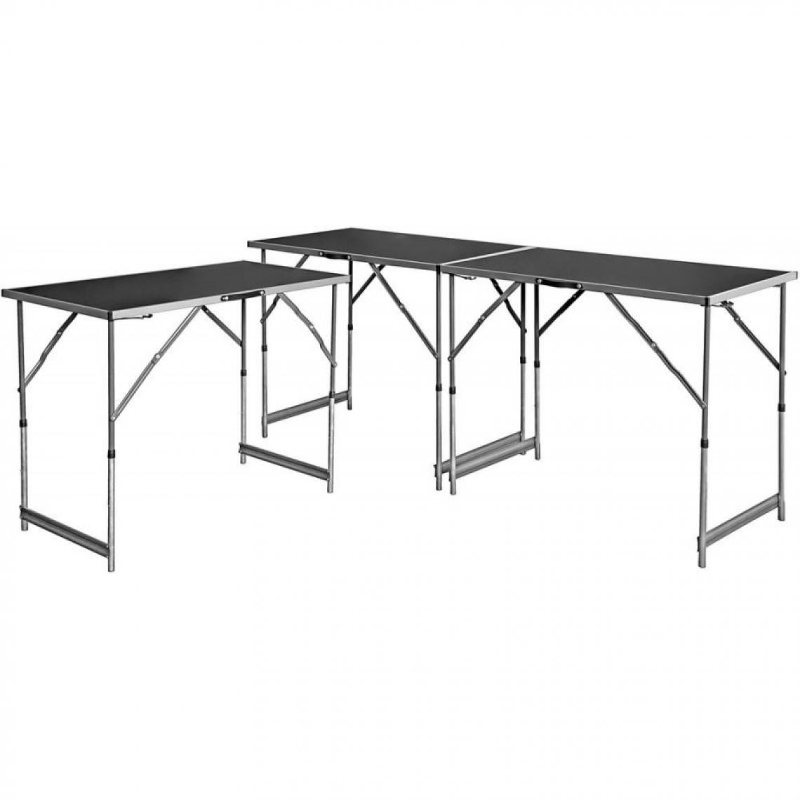 marque generique - Table multifonction SC AluTrio en 3 parties. 100 x 60 x 78 cm - Cheville