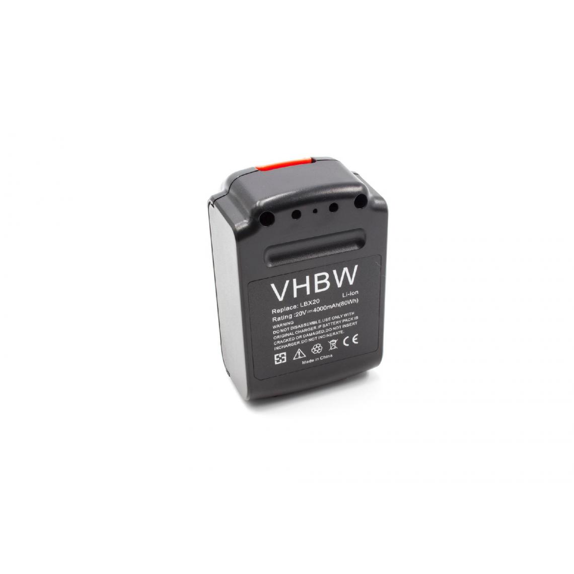 Vhbw - vhbw Batterie remplacement pour Black & Decker LBX20, LBXR20 pour outil électrique (4000mAh Li-ion 20V) - Clouterie