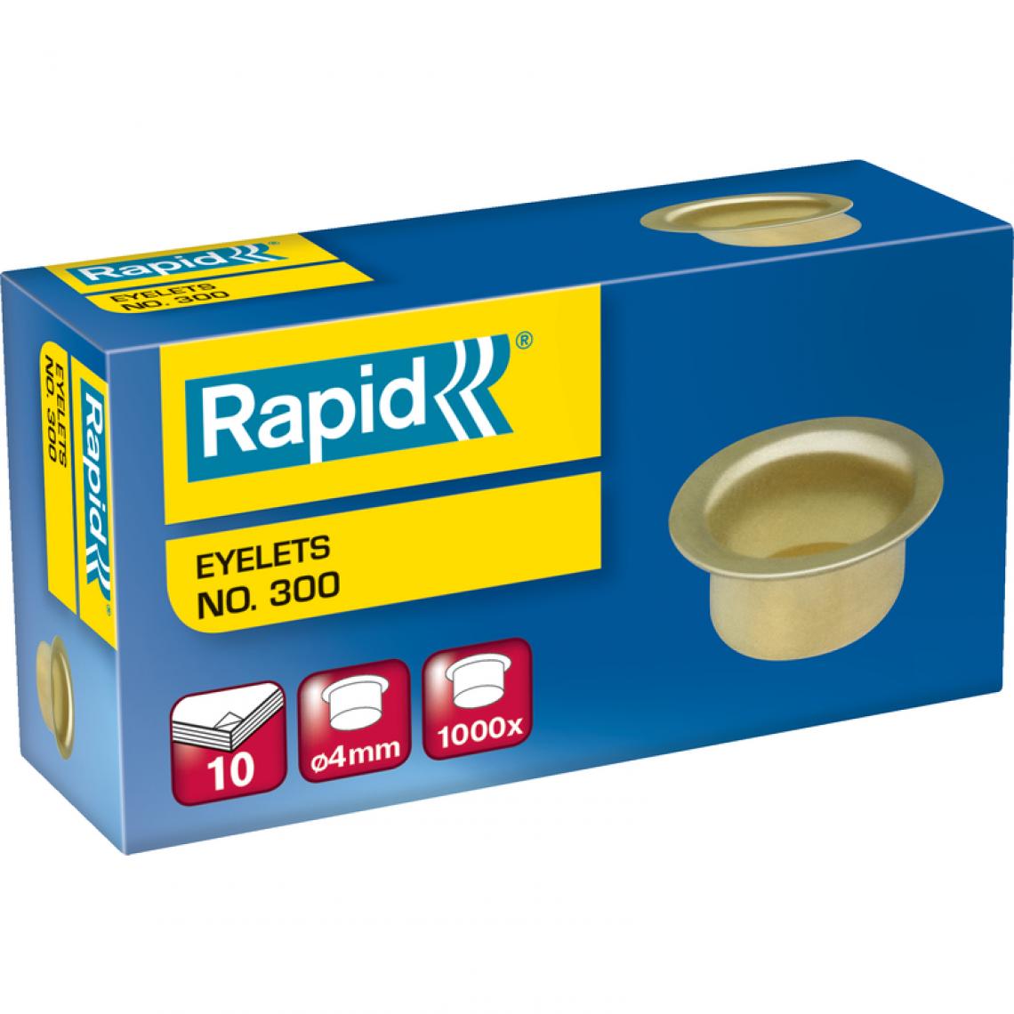 Rapid - Rapid Oeillets n. 300, laiton, diamètre: 4 mm () - Boulonnerie