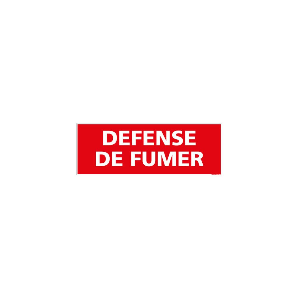 Signaletique Biz - Adhésif Défense de Fumer - Dimensions 350x125 mm - Protection anti-UV - Extincteur & signalétique
