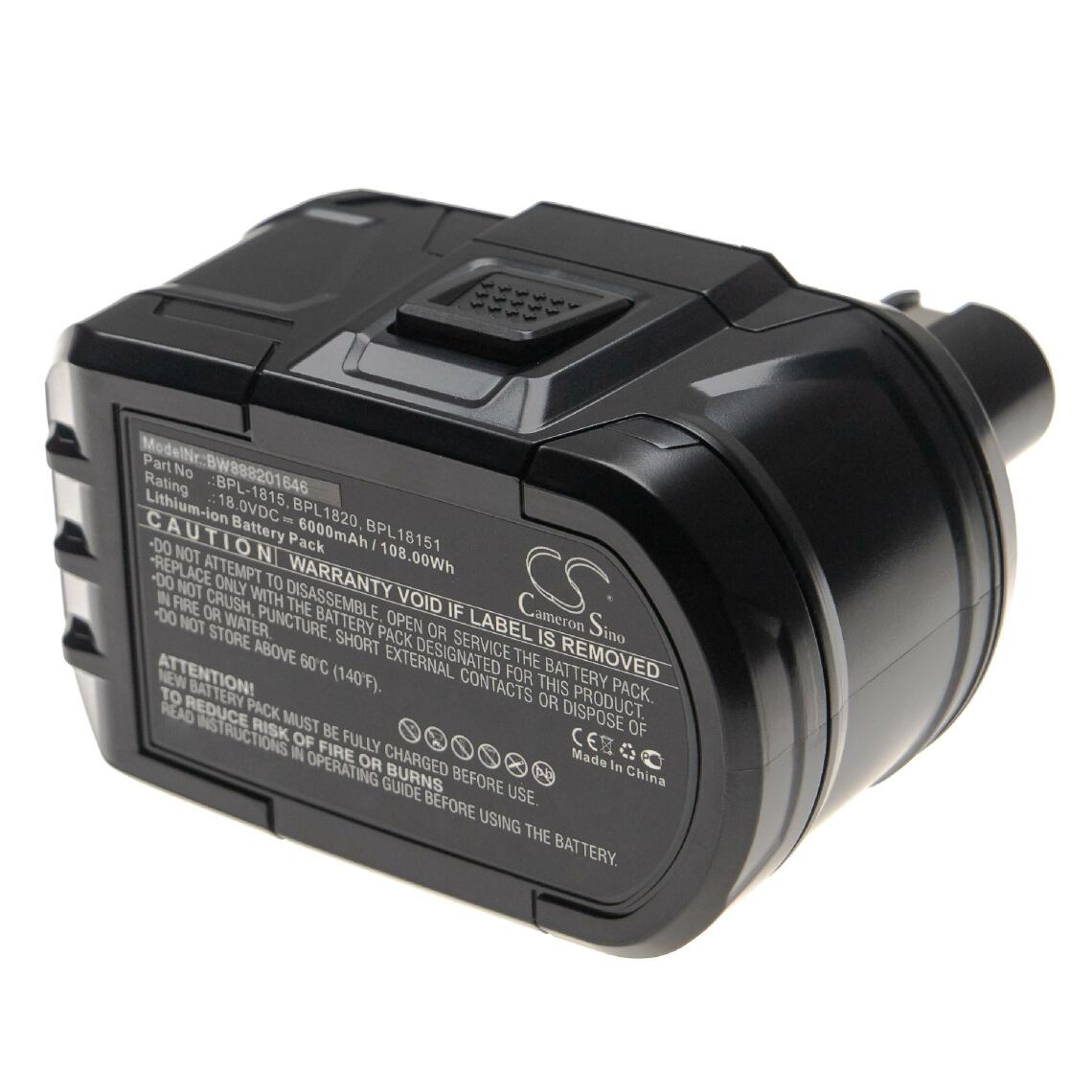 Vhbw - vhbw Batterie compatible avec Ryobi CHV-18WDM, CID-1802M, CID-1803L, CID-1803M, CID-182L, CID-183L outil électrique (6000mAh Li-Ion 18V) - Clouterie