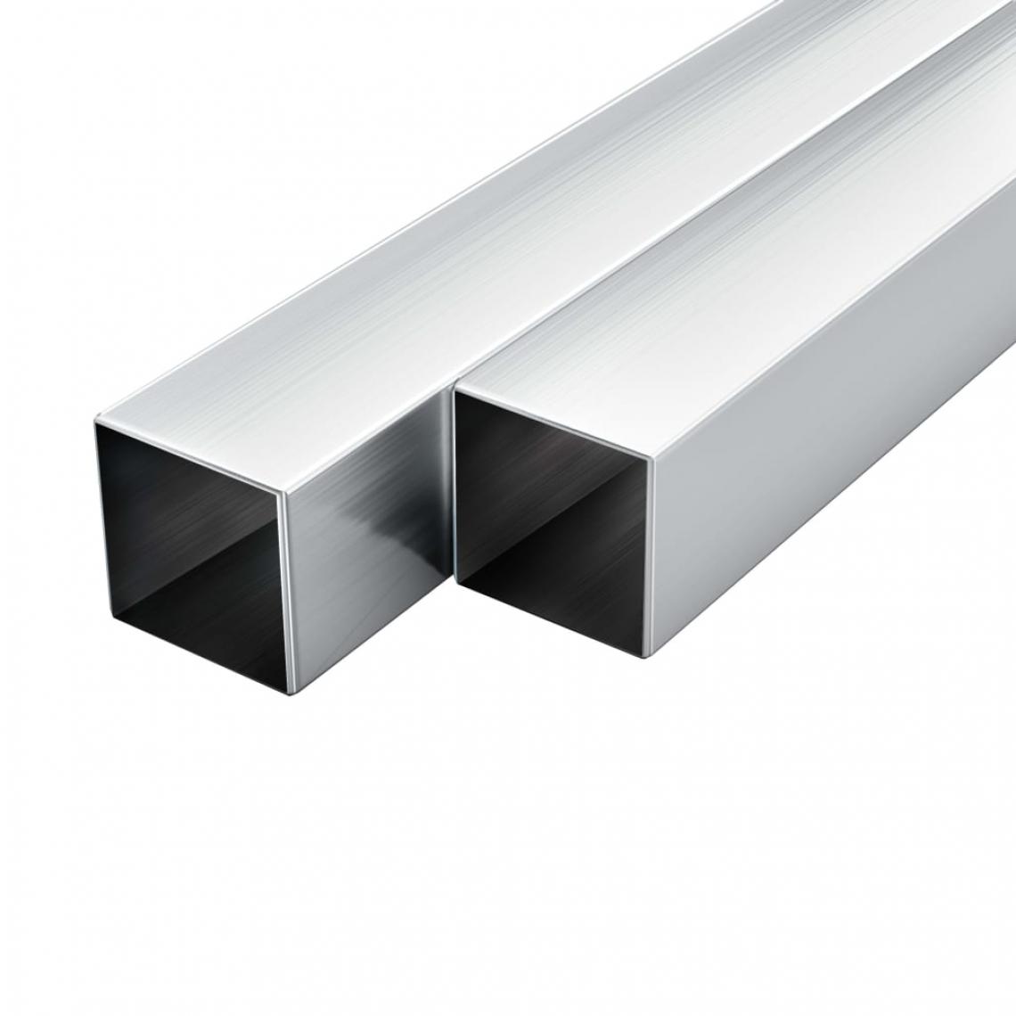 Vidaxl - vidaXL Tube avec section carrée Aluminium 6 pcs 1 m 30x30x2 mm - Cheville