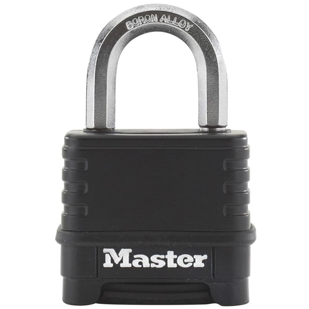 Master Lock - Master Lock Cadenas à combinaison Excell Zinc 57 mm Noir M178EURD - Bloque-porte