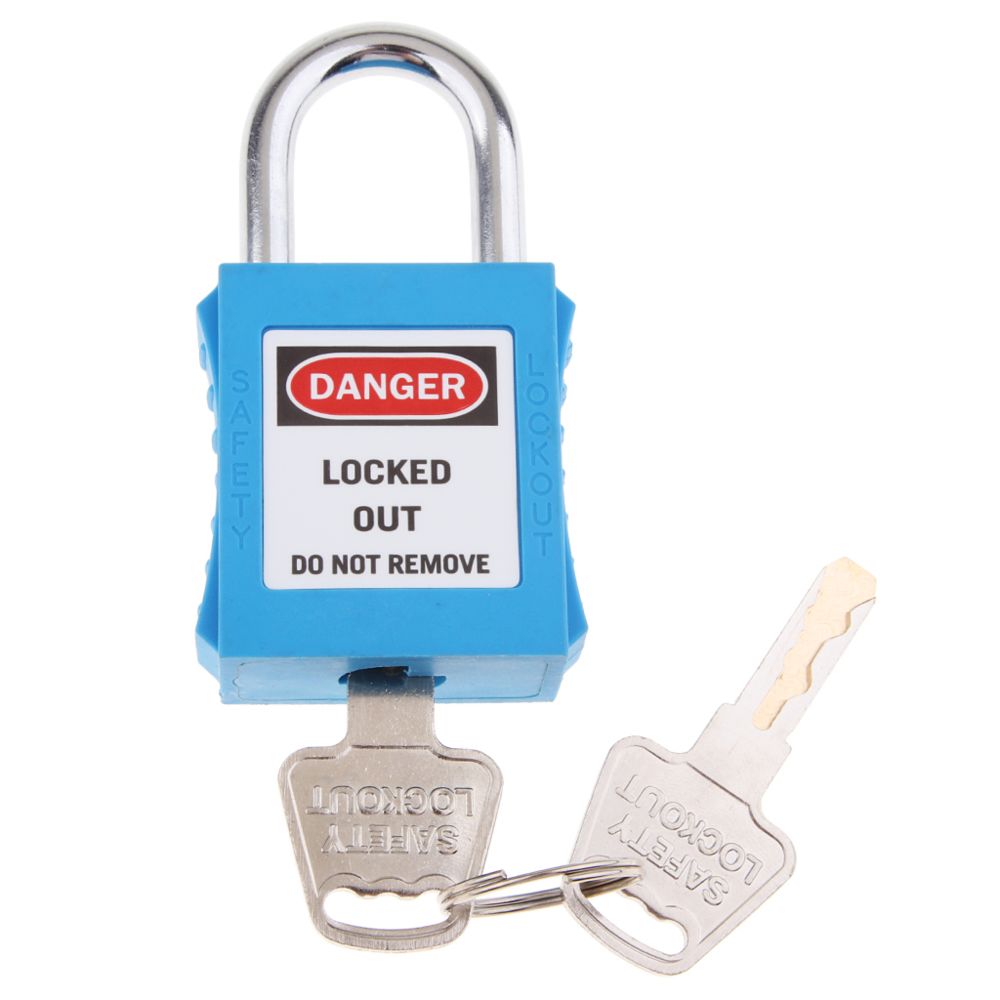 marque generique - Cadenas de verrouillage de sécurité de sécurité à clé différent bleu_1 - Bloque-porte