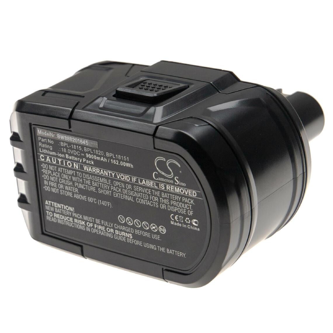 Vhbw - vhbw Batterie compatible avec Ryobi CRP-1801, CRP-1801/DM, CRP-1801D, CRS 1803, CRS-180L, CSL-180L outil électrique (9000mAh Li-Ion 18V) - Clouterie