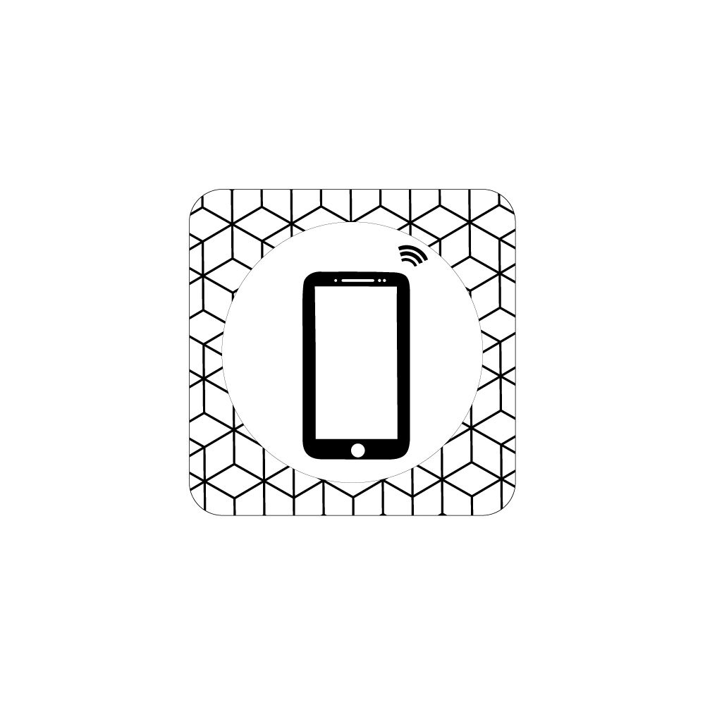 Signaletique Biz - Plaque de Porte - PVC 1.5mm - Smartphone Autorisé- Dimensions 125x125 mm - Cube - Double Face Autocollant au Dos - Protection Anti UV - Extincteur & signalétique