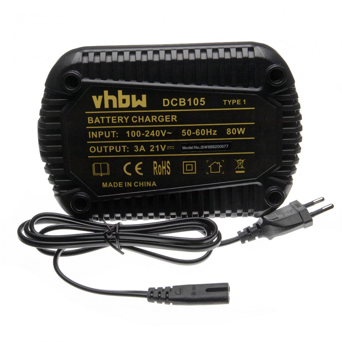 Vhbw - vhbw Chargeur compatible avec Dewalt DCD985B, DCD985L2, DCD985XR, DCF880C1-JP batteries Li-ion d'outils - Clouterie