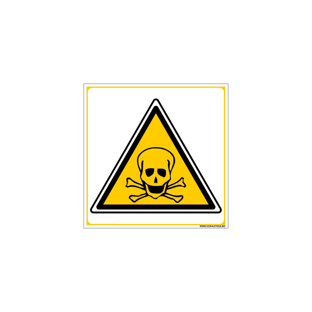 Signaletique Biz - Adhésif - Danger de Mort - Dimensions 125 x 125 mm - Protection Anti-UV - Extincteur & signalétique