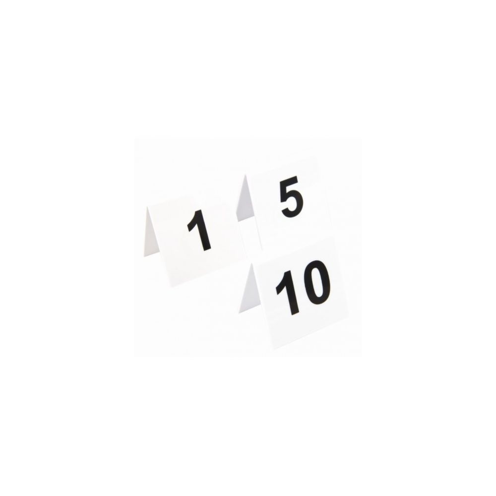 Olympia - Numéros de table en plastique Olympia - Le lot de 1 à 10 - - Extincteur & signalétique