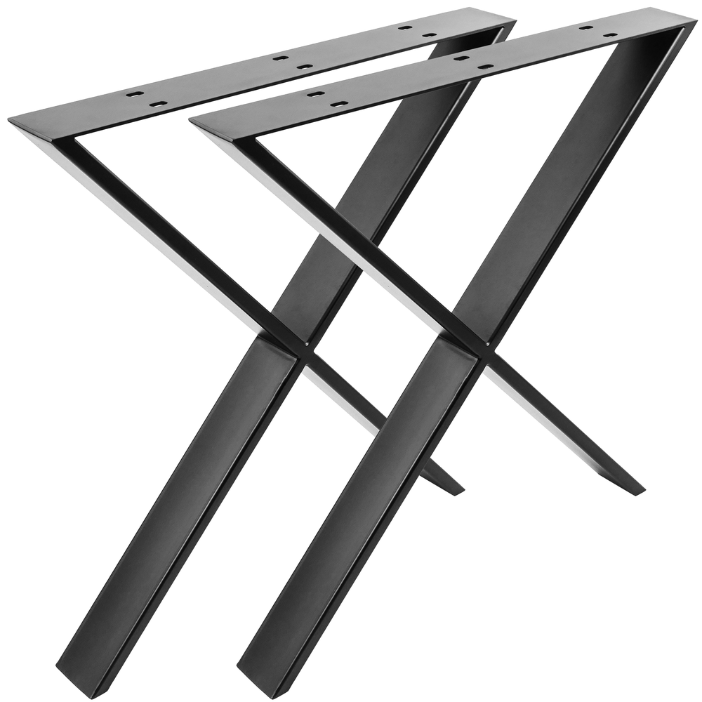 Primematik - Pieds en 'X' de table en acier 680 x 80 x 710 mm 2-pack - Pieds & roulettes pour meuble