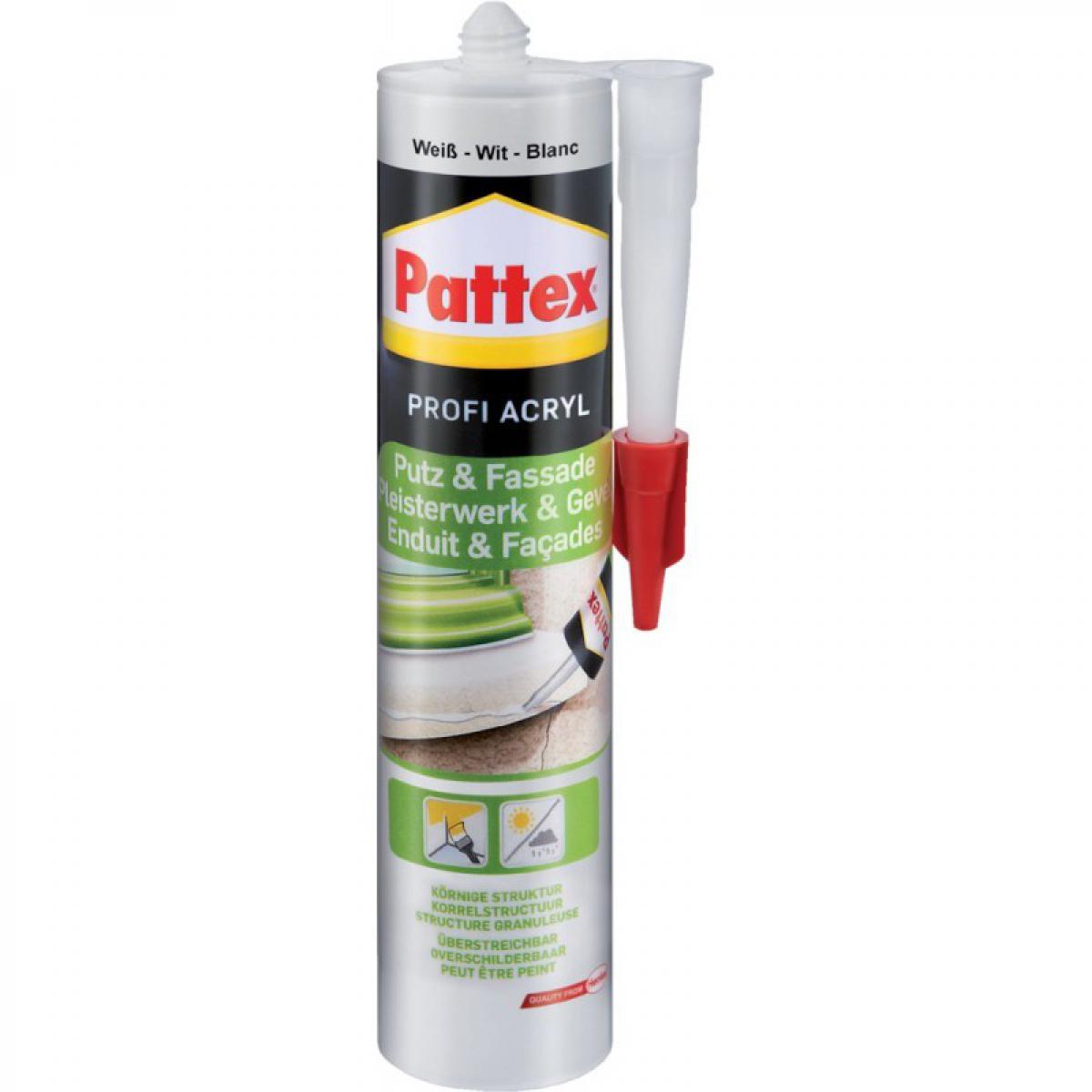 Pattex - Pattex Colle Acrylique enduit et mur 300 ml, blanc (Par 12) - Colle & adhésif