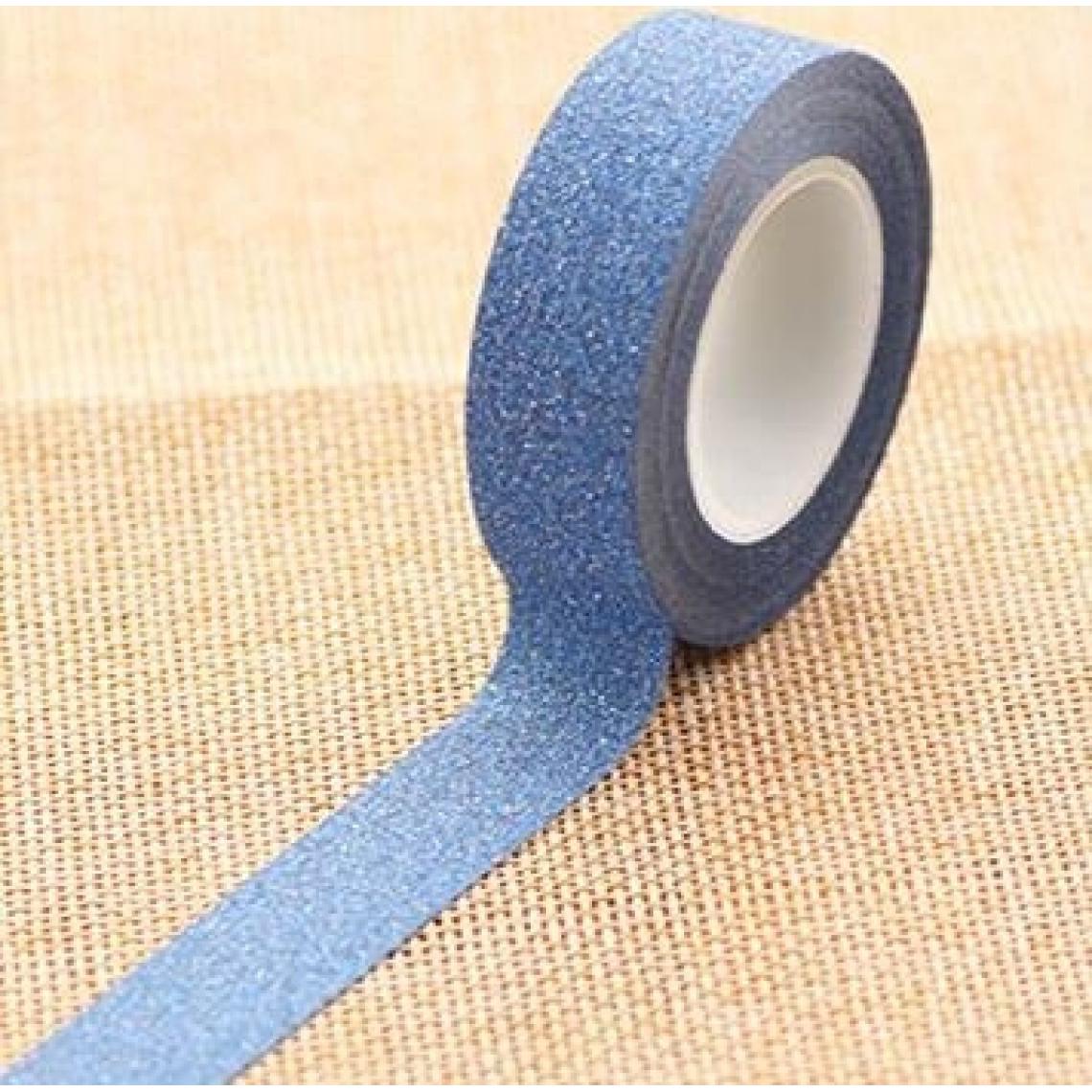 Wewoo - Ruban adhésif Étiquette de en papier Washi Flashruban de bricolage décoratiflongueur 10 m bleu royal - Colle & adhésif