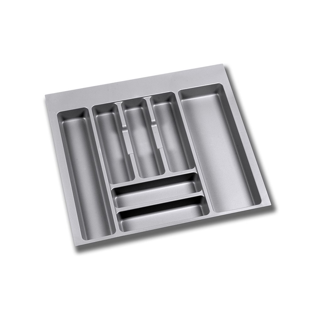 marque generique - Emuca Range-couverts pour tiroirs de cuisine, module 600 mm, Plastique, Gris - Glissière, coulisse de tiroir