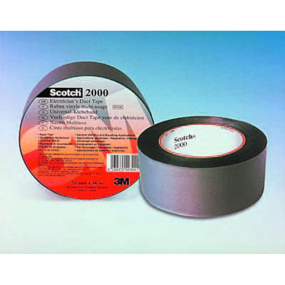 3M - ruban adhésif vinyle multi-usages - 3m scotch 2000 - 46 mètres x 50 mm - 3m 80536 - Colle & adhésif