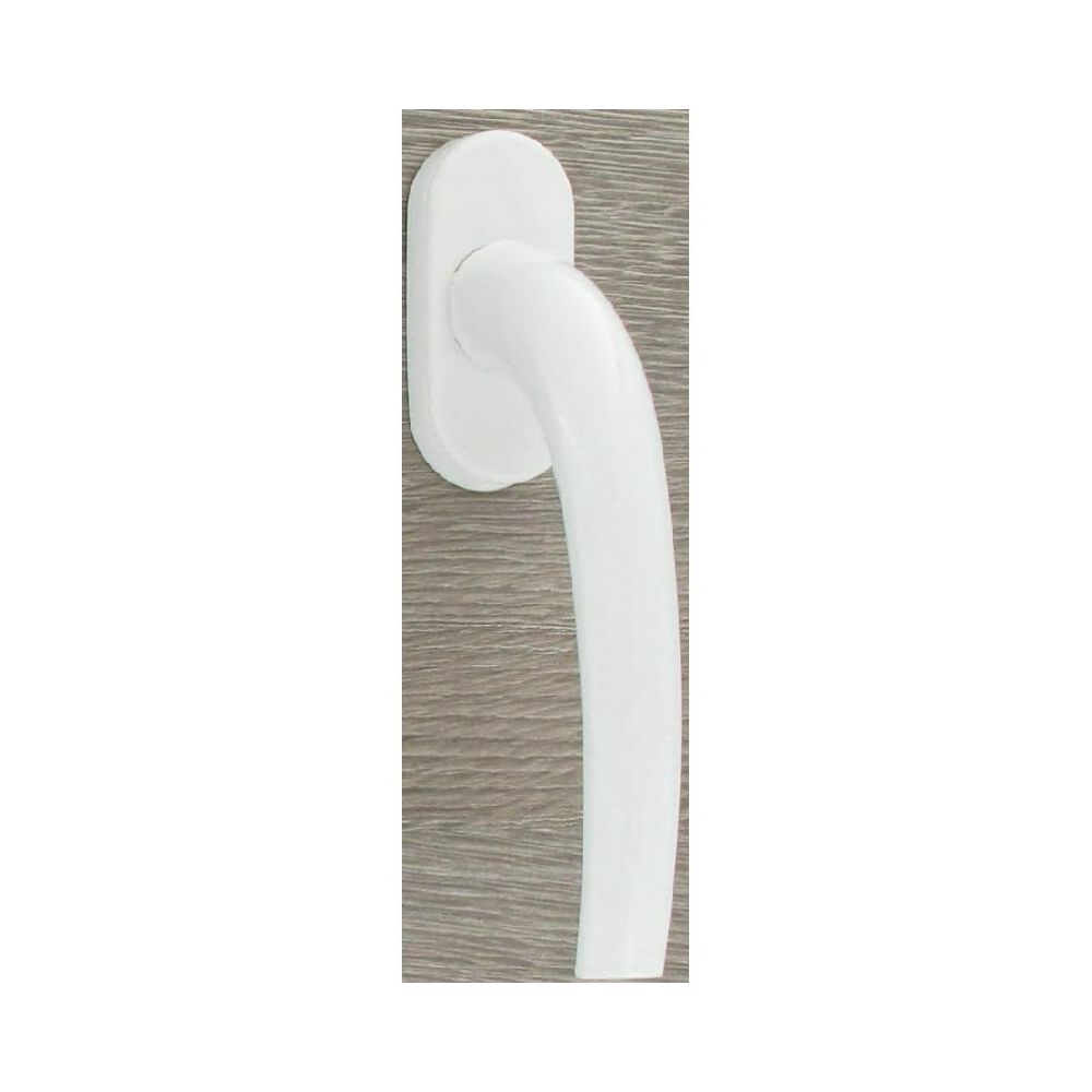 Secury-T - Poignée porte-fenêtre alu revetu PVC blanc RAL9016 7X08 mm lot de 3 - Poignée de porte