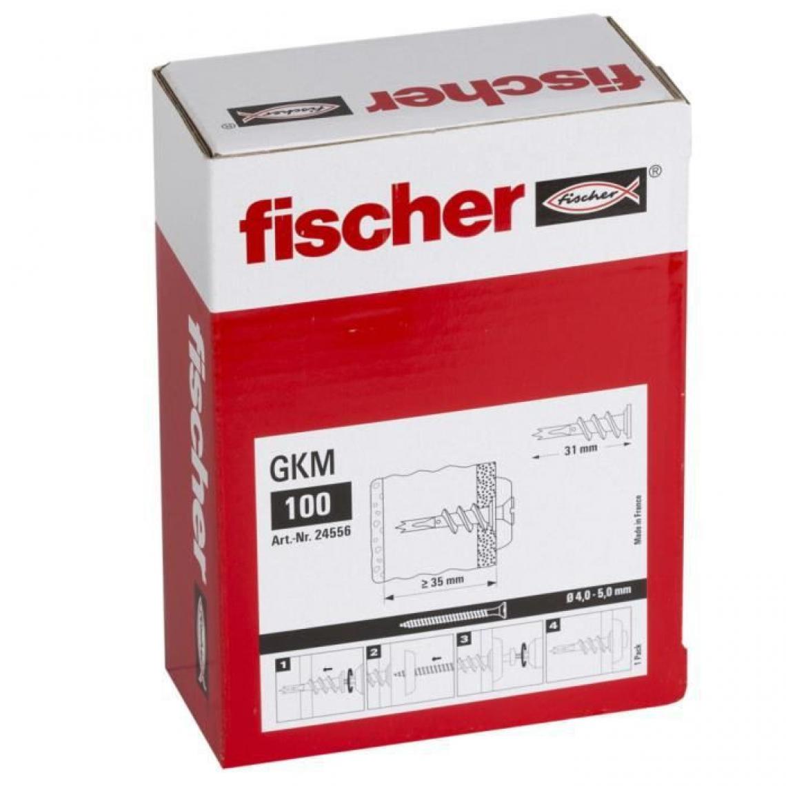 Fischer - FISCHER - Cheville pour plaque de plâtre GKM - Boîte de 100 - Cheville