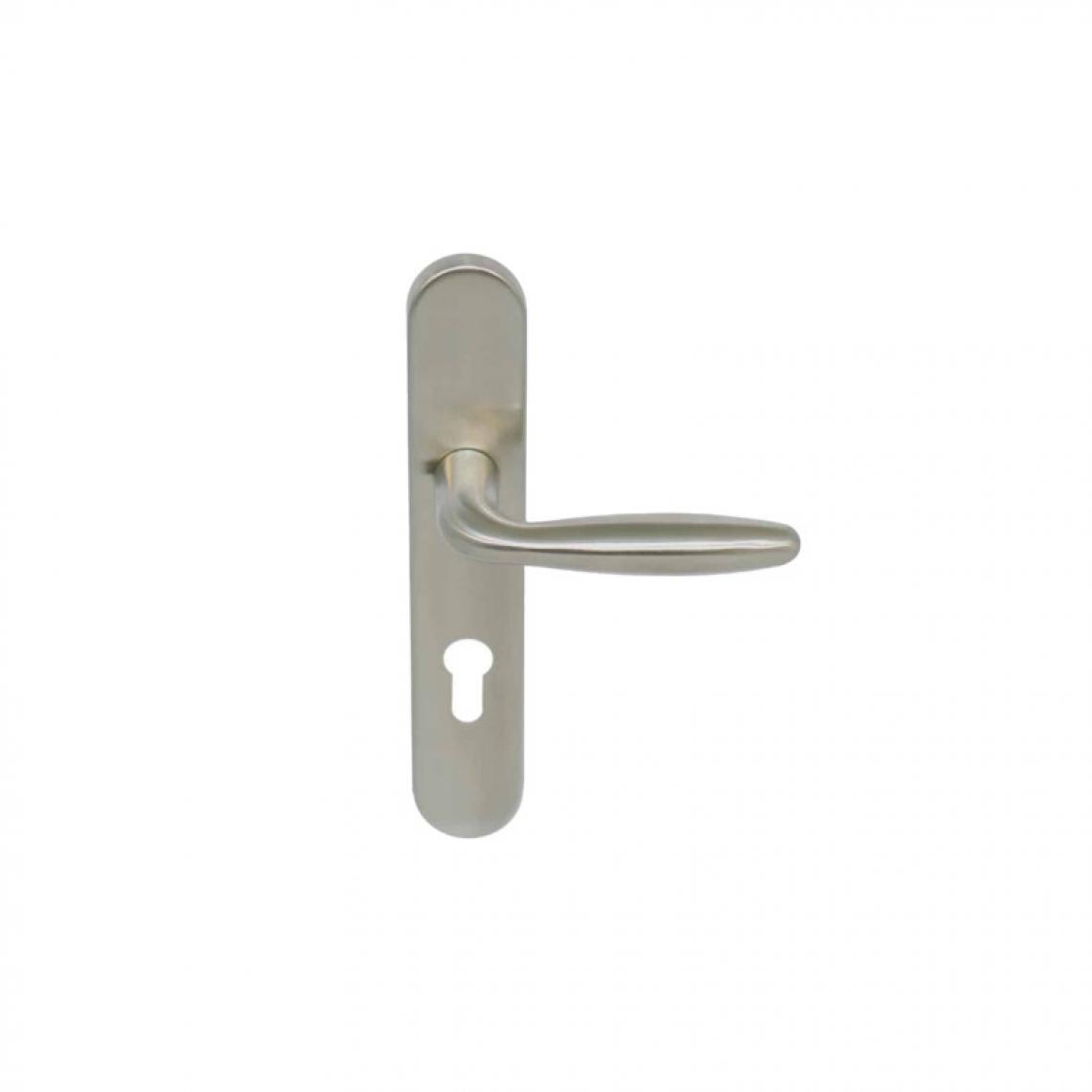 Divers Marques - Poignée de porte sur plaque à clé classique modèle St Émilion - Inox - Poignée de porte