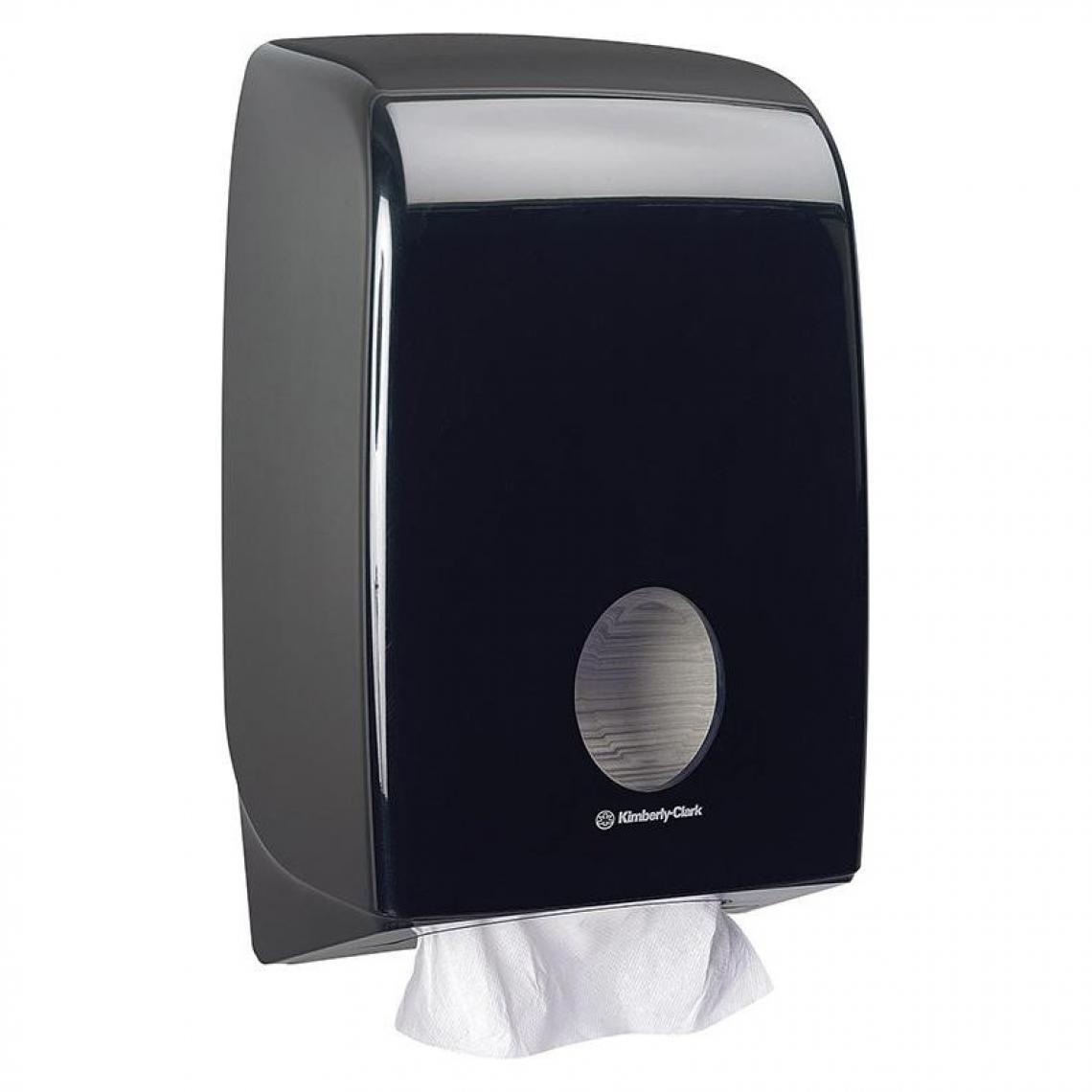 marque generique - Distributeur papier toilette Aquarius Interfold noir - Visserie