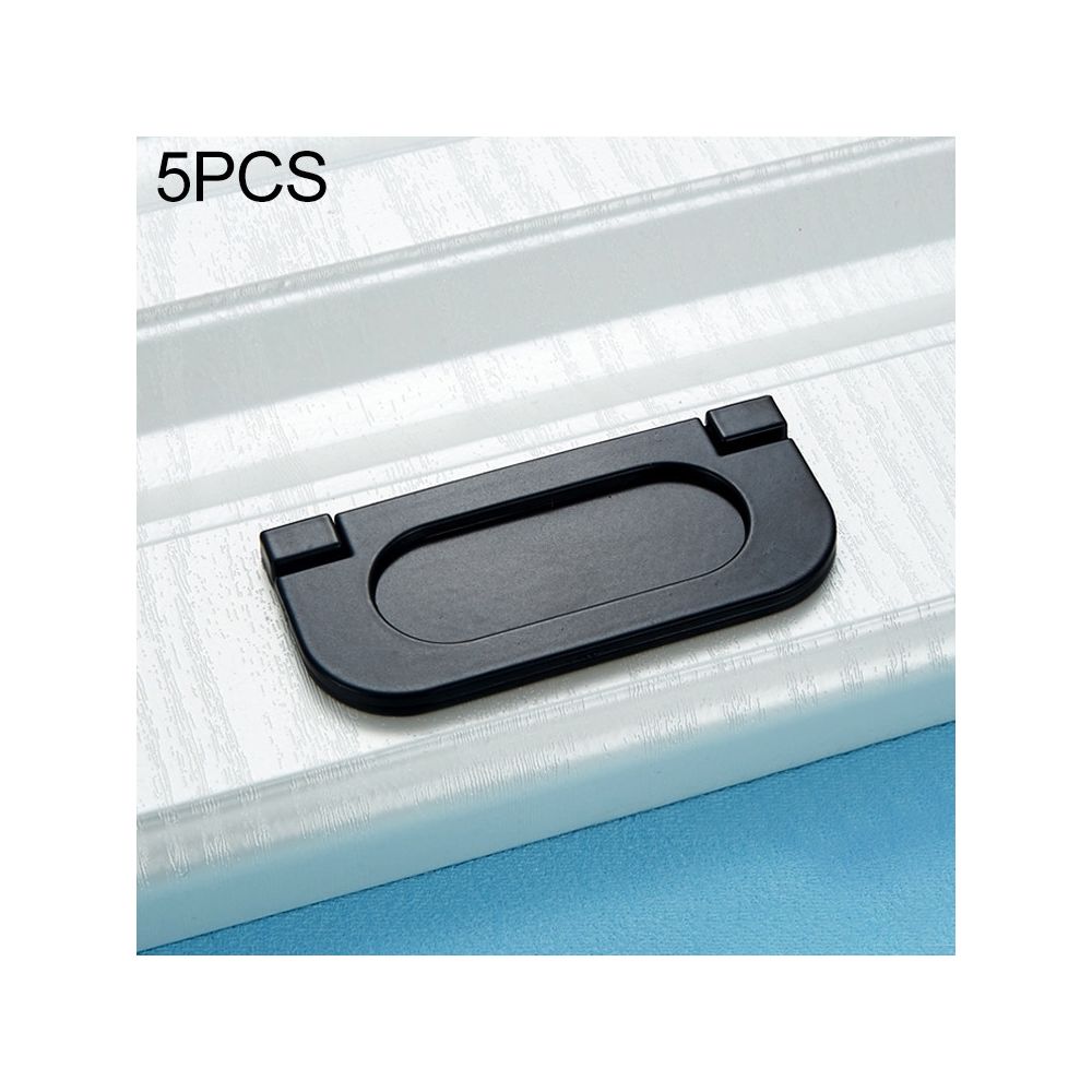 Wewoo - Poignée d'armoire 5 PCS 1052-64 tiroir de porte moderne simple plate noir - Poignée de porte