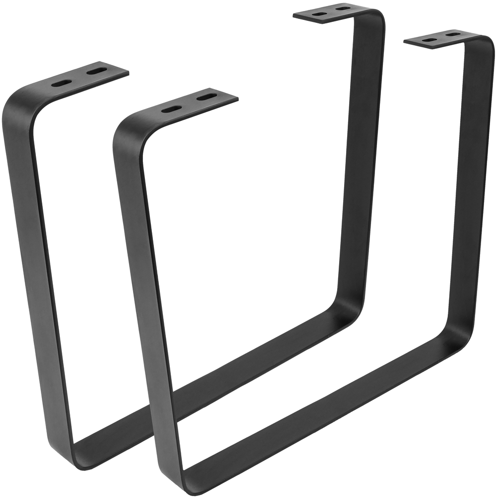 Primematik - Pieds rectangulaire de petite table et banc en acier 480 x 45 x 420 mm 2-pack - Pieds & roulettes pour meuble