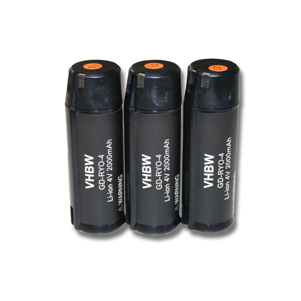 Vhbw - vhbw 3x Batterie Li-Ion 2000mAh (4V) pour outils Ryobi AP4302, AP4700, HP53LK, RP4310, RP4400, RP4410, RP4470, RP4530, RP4550 Remplace: Ryobi AP4001. - Clouterie