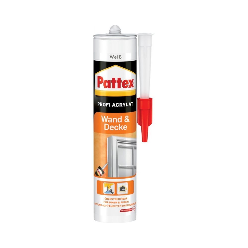 Pattex - Pattex Colle mur et plafond Acrylique 300 ml, blanc (Par 12) - Colle & adhésif