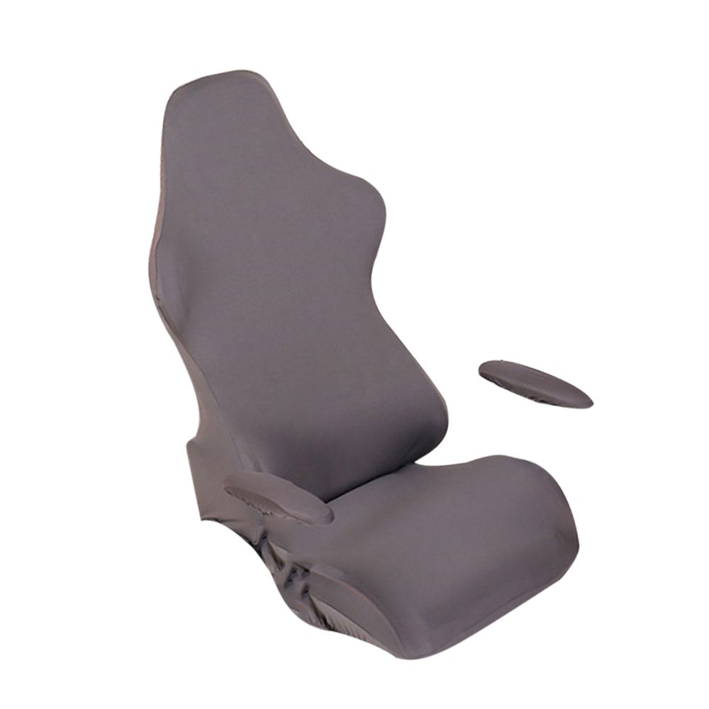 marque generique - pivotant fauteuil housse cybercafé siège de bureau accoudoir housse gris - Tiroir coulissant