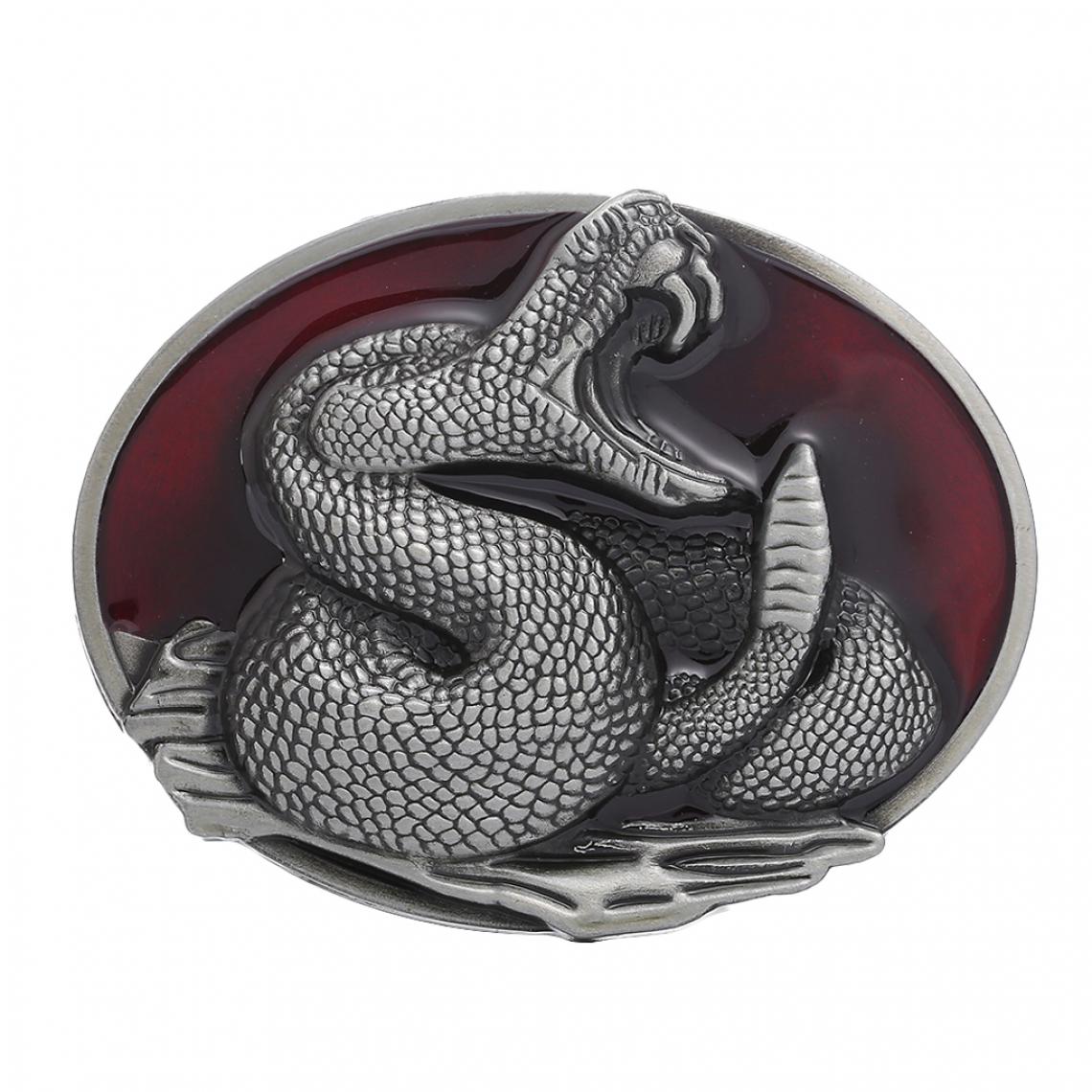 marque generique - Boucle de Ceinture 3D Snakes Western Rattlesnake pour Hommes - Corde et sangle