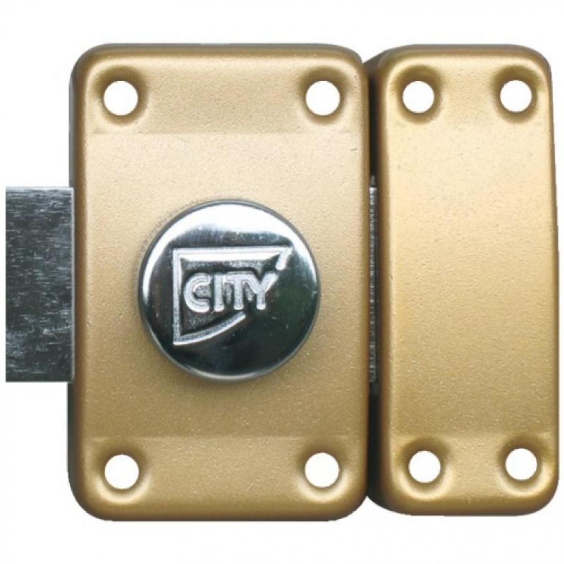 Iseo City - Verrou à bouton de sûreté Sur numéro - Huisserie bois City 25 - cylindre longueur 45 - Verrou, cadenas, targette